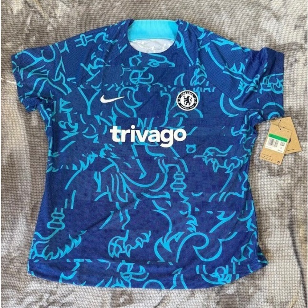 Nike‎ Chelsea FC Women's Pre-Match Training Jersey Blue DJ8653-448 XL NEW